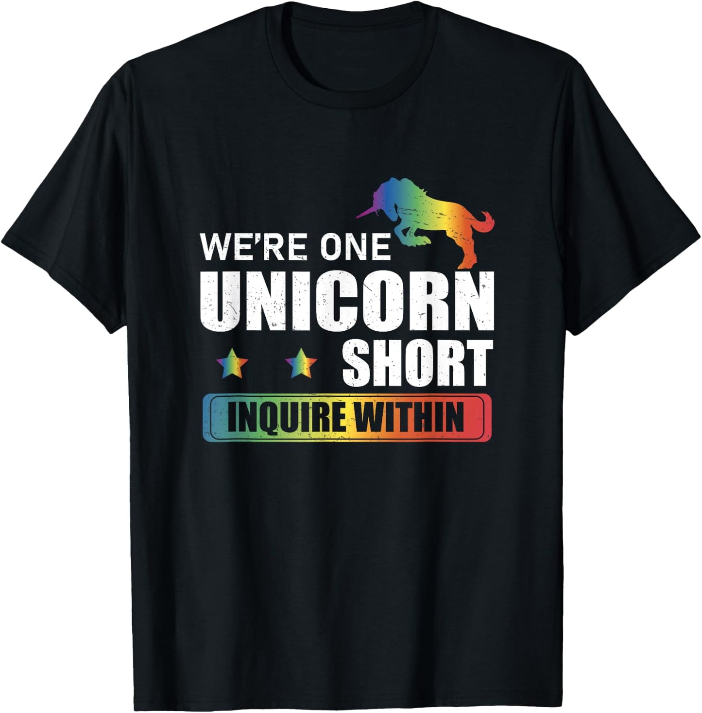 Inquire Within Funny Polyamory Unicorn Hunting A Poly Couple T-Shirt - T-Shirt | Black