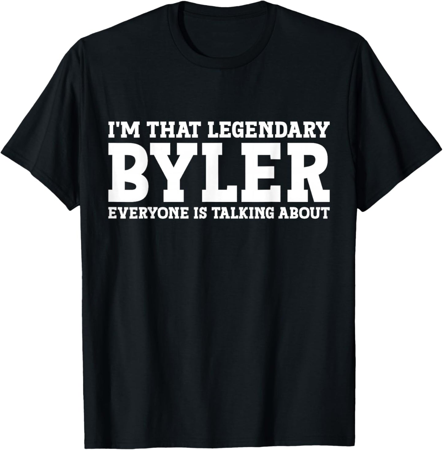 Byler Surname Funny Team Family Last Name Byler T-Shirt - T-Shirt | Black