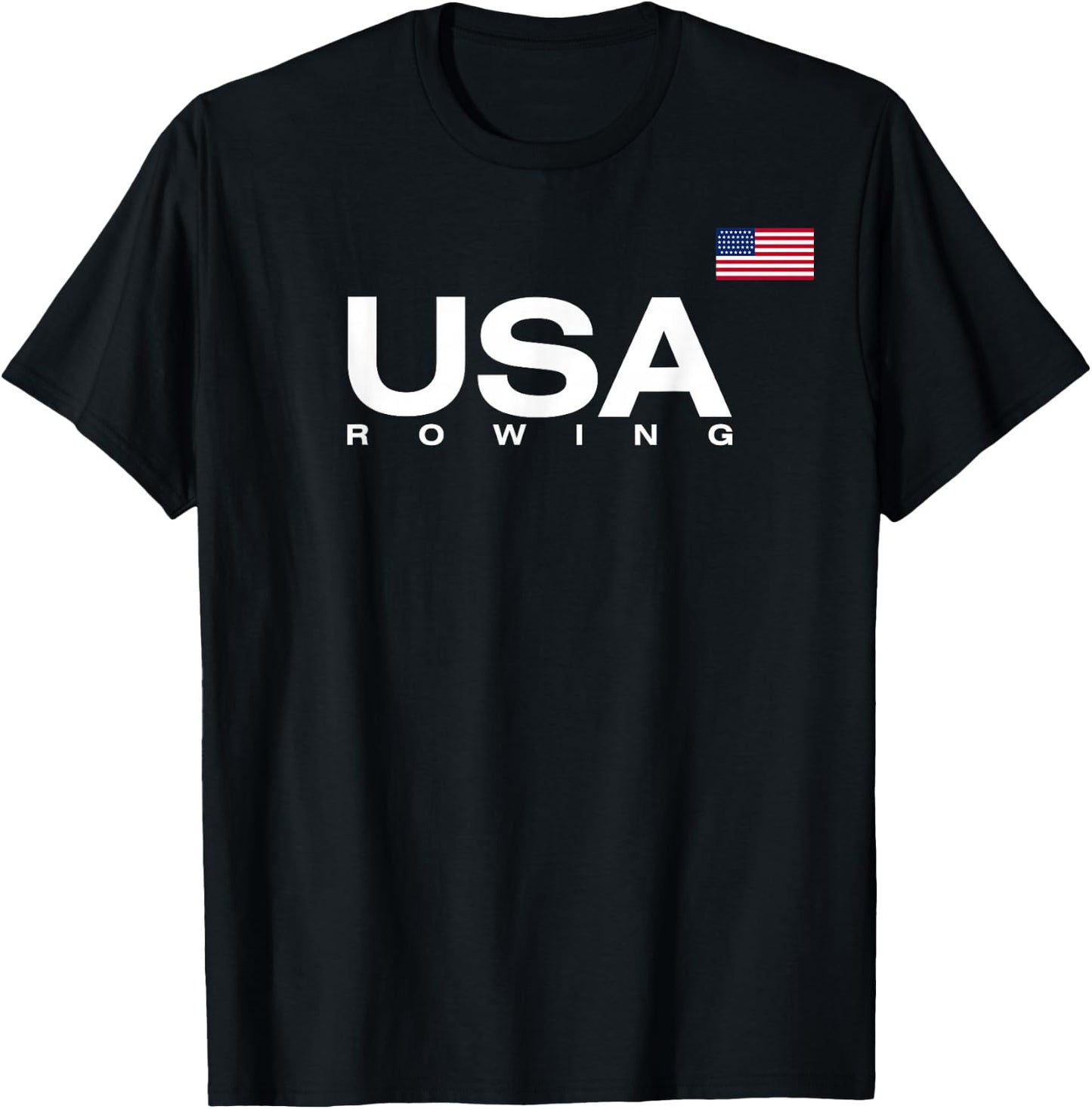 USA Rowing Flag T-Shirt - T-Shirt | Black