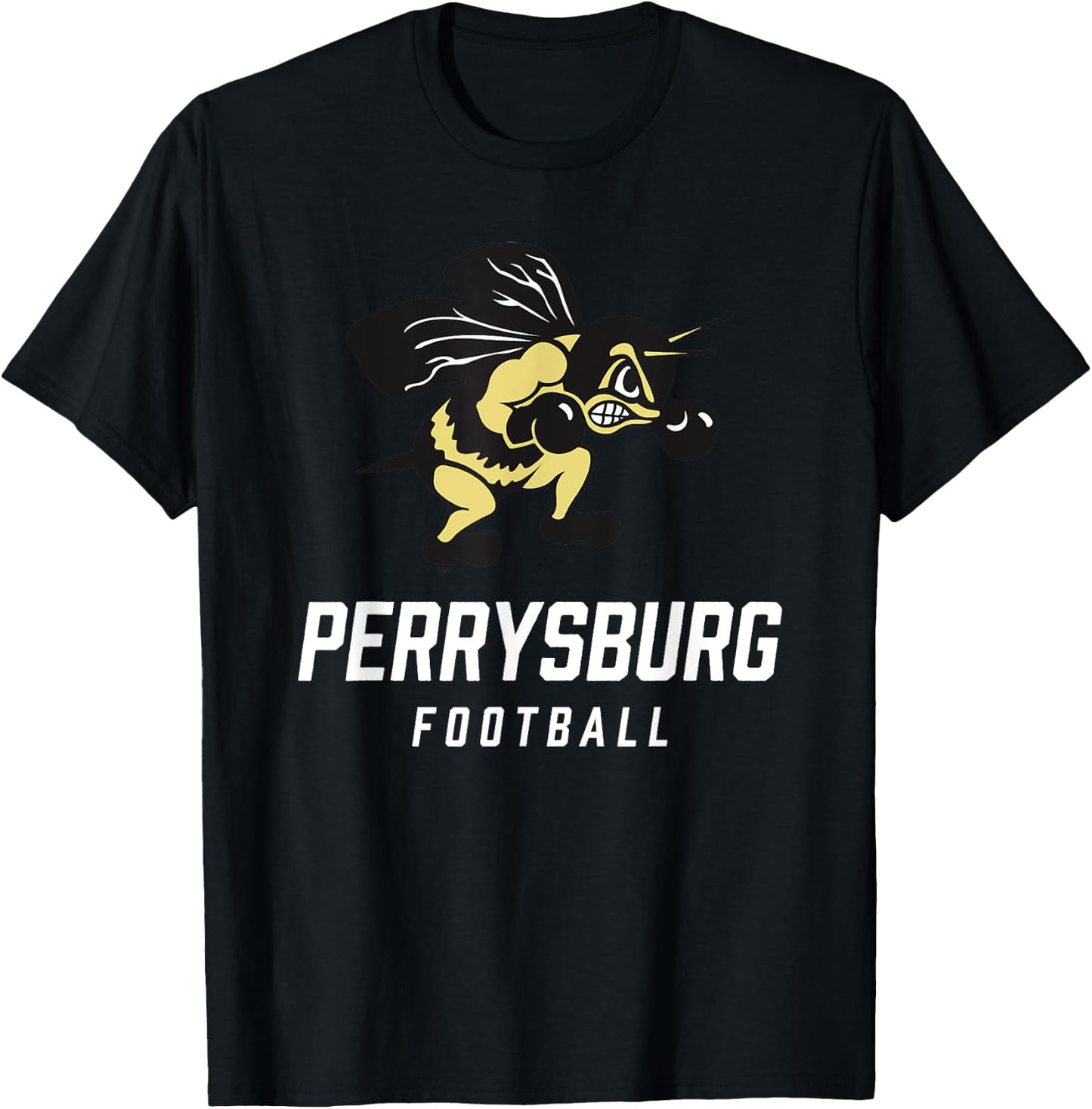 Perrysburg Yellow Jackets Logo Football Team HS T-Shirt - T-Shirt | Black