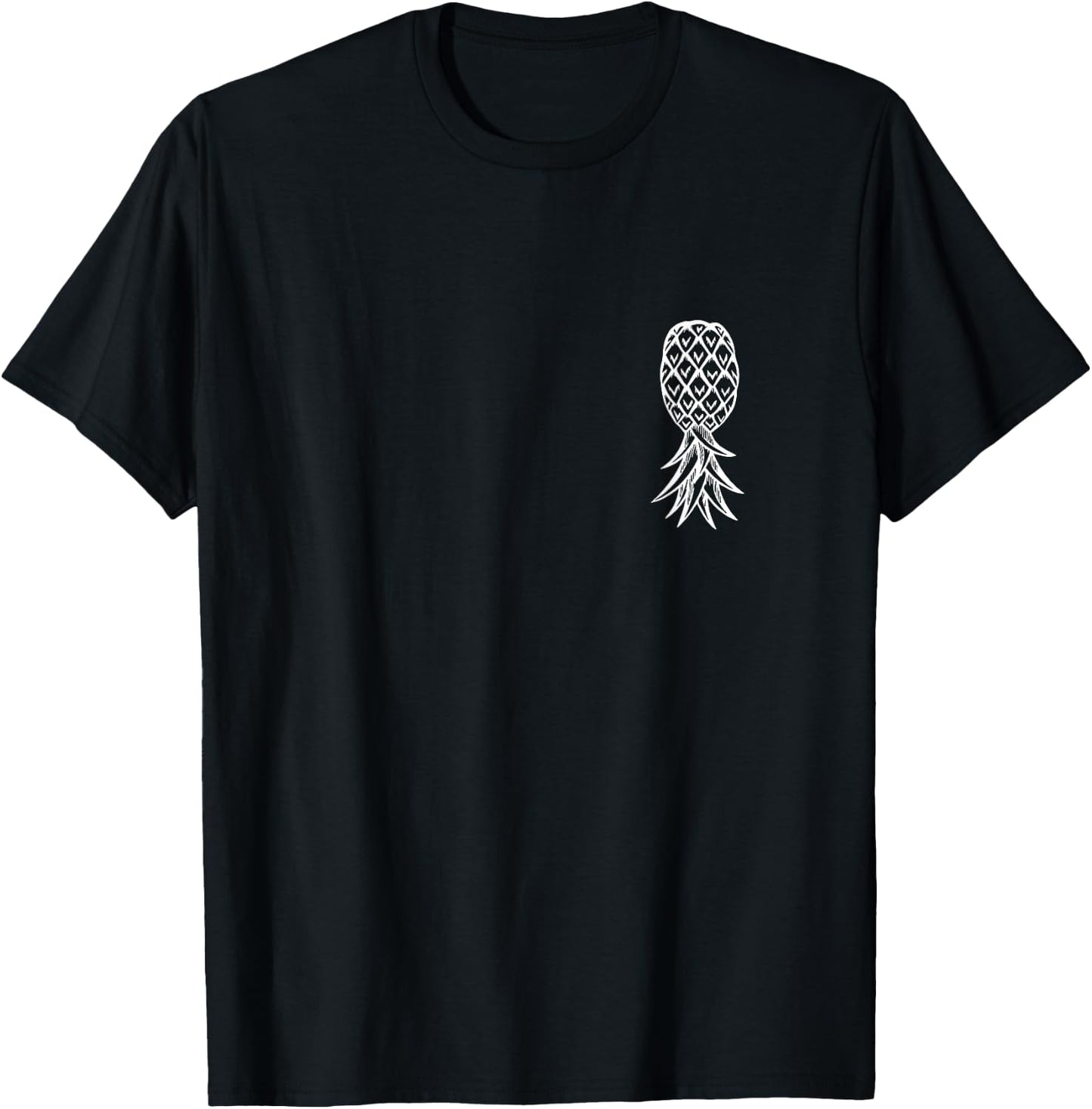 Pineapple Upside Down Pineapple | Subtle Swinger Lifestyle T-Shirt - T-Shirt | Black