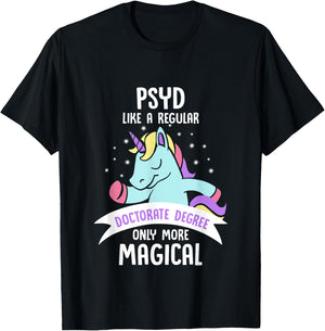 PsyD Doctor of Psychology Magical Doctorate Graduation T-Shirt - T-Shirt | Black