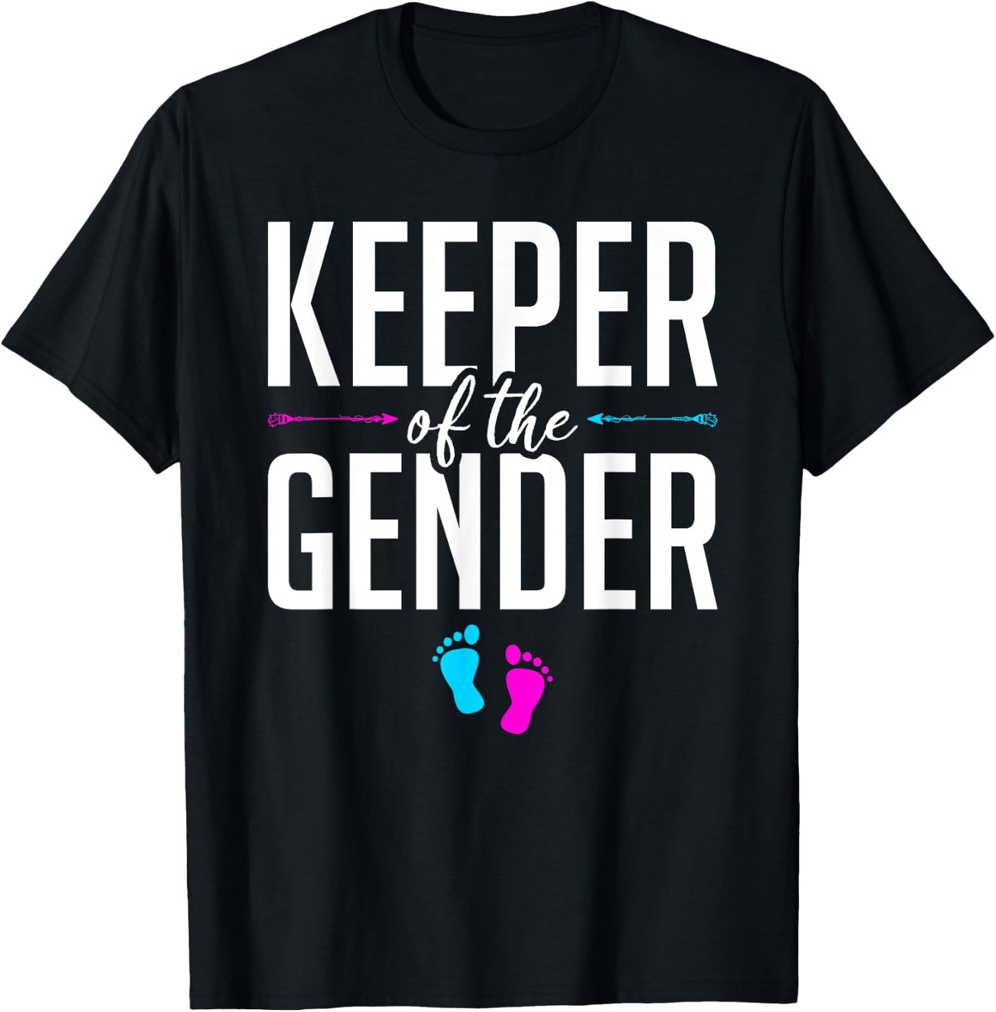 Keeper Of The Gender Gender Reveal T-Shirt - T-Shirt | Black
