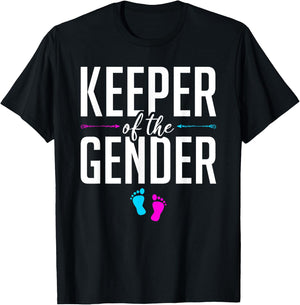 Keeper Of The Gender Gender Reveal T-Shirt - T-Shirt | Black