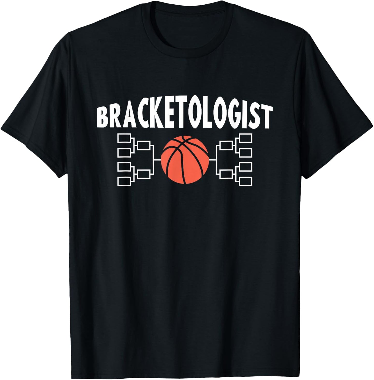 Bracketologist basketball tournament madness T-Shirt - T-Shirt | Black