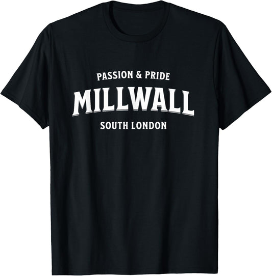 Millwall London England Bermondsey Herren Damen Kinder Jungen Mädchen T-Shirt - T-Shirt | Black