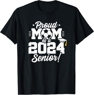 Class of 2024 - Senior Year - Soccer Mom - Senior 2024 T-Shirt - T-Shirt | Black