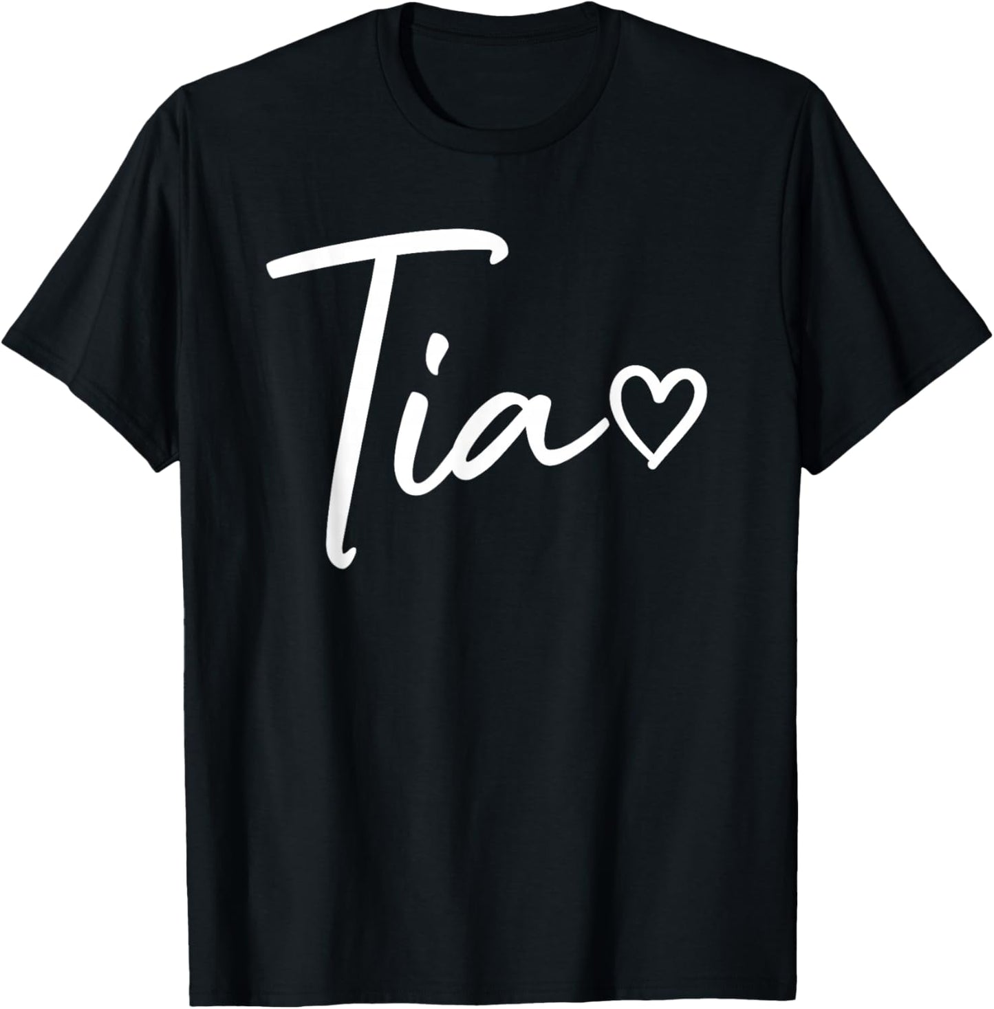 Tia Gifts Heart Mother's Day Tia T-Shirt - T-Shirt | Black