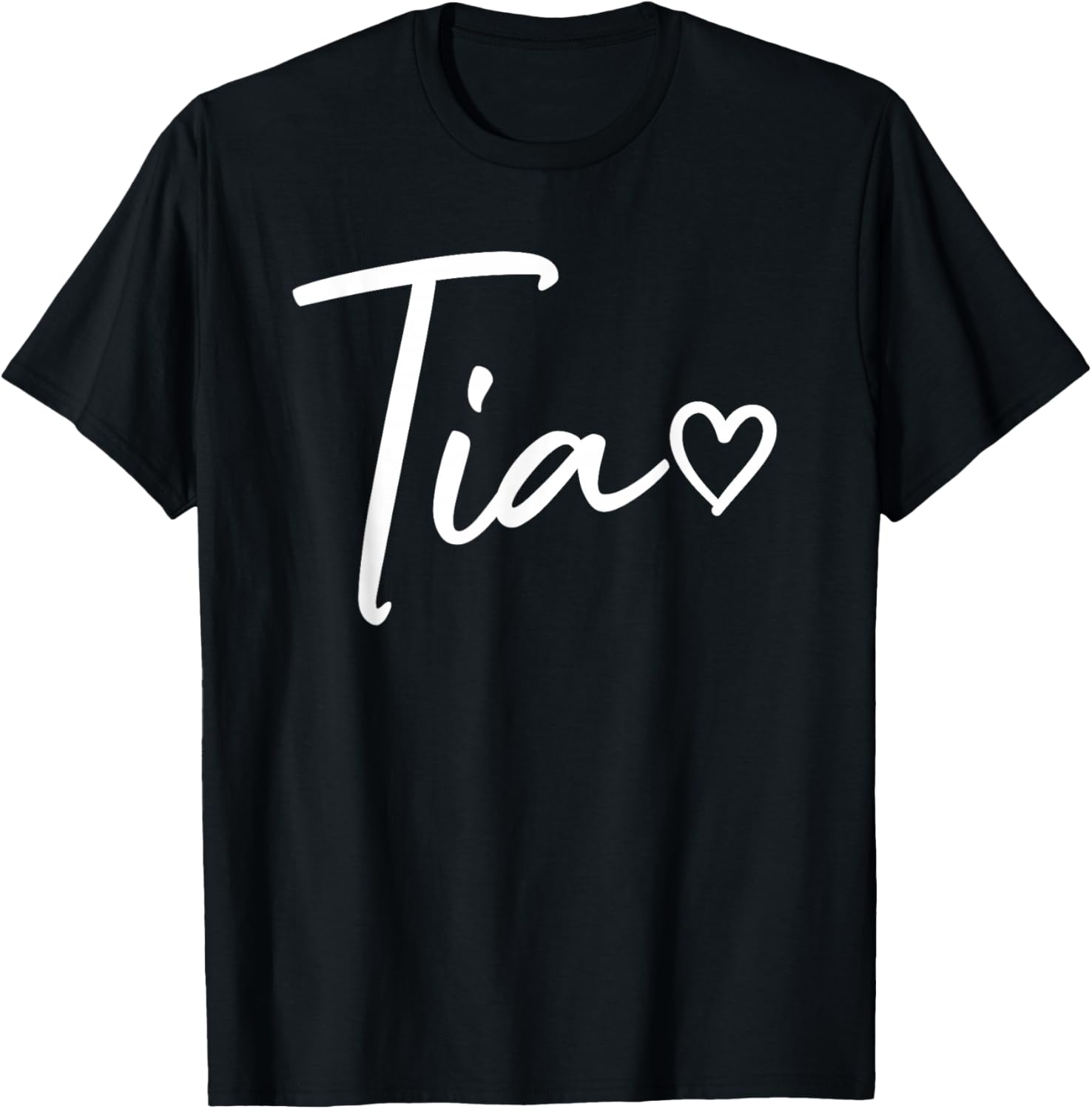 Tia Gifts Heart Mother's Day Tia T-Shirt - T-Shirt | Black