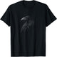 Skizzenmonster Bird Art Raven Illustration - Men's Adult Small Black Short Sleeve T-Shirt - T-Shirt | Black