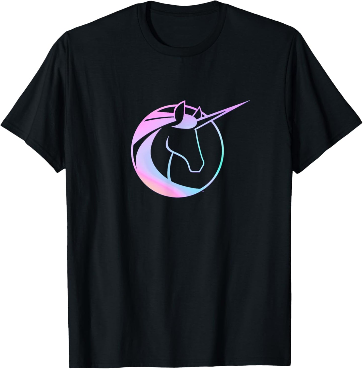 Unicorn Academy Icon and Logo Front and Back Print T-Shirt - T-Shirt | Black