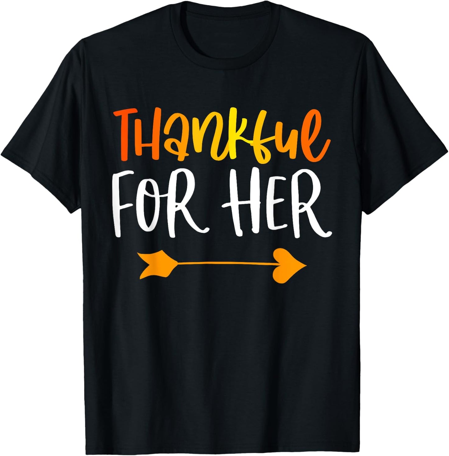 Thankful Man Matching Thanksgiving Couples Outfits T-Shirt - T-Shirt | Black