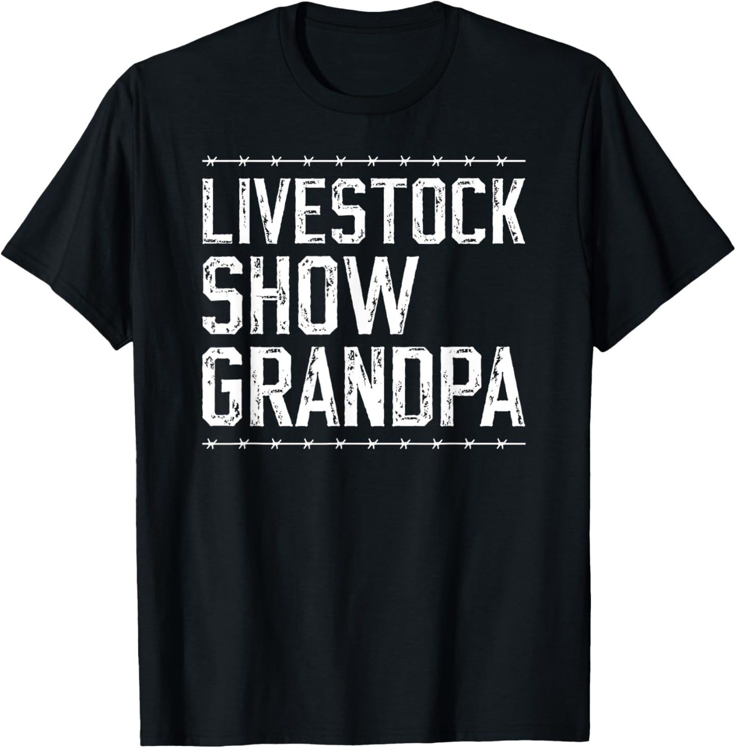Livestock Show Grandpa Proud Livestock Show Grandfather T-Shirt - T-Shirt | Black