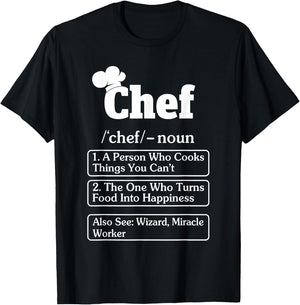 Funny Chef Definition Cooking Kitchen & T-Shirt - T-Shirt | Black