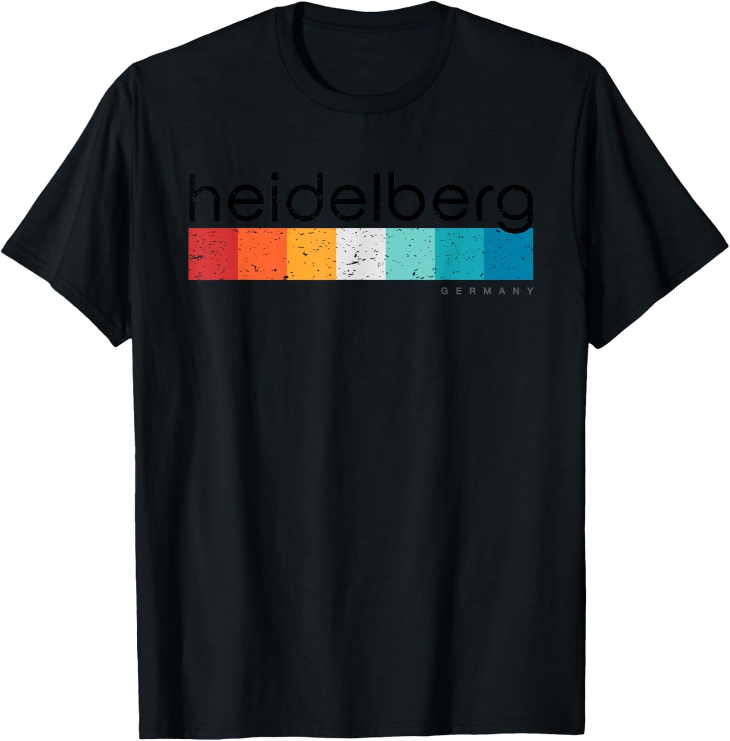 Vintage Heidelberg Germany Retro Design T-Shirt - T-Shirt | Black