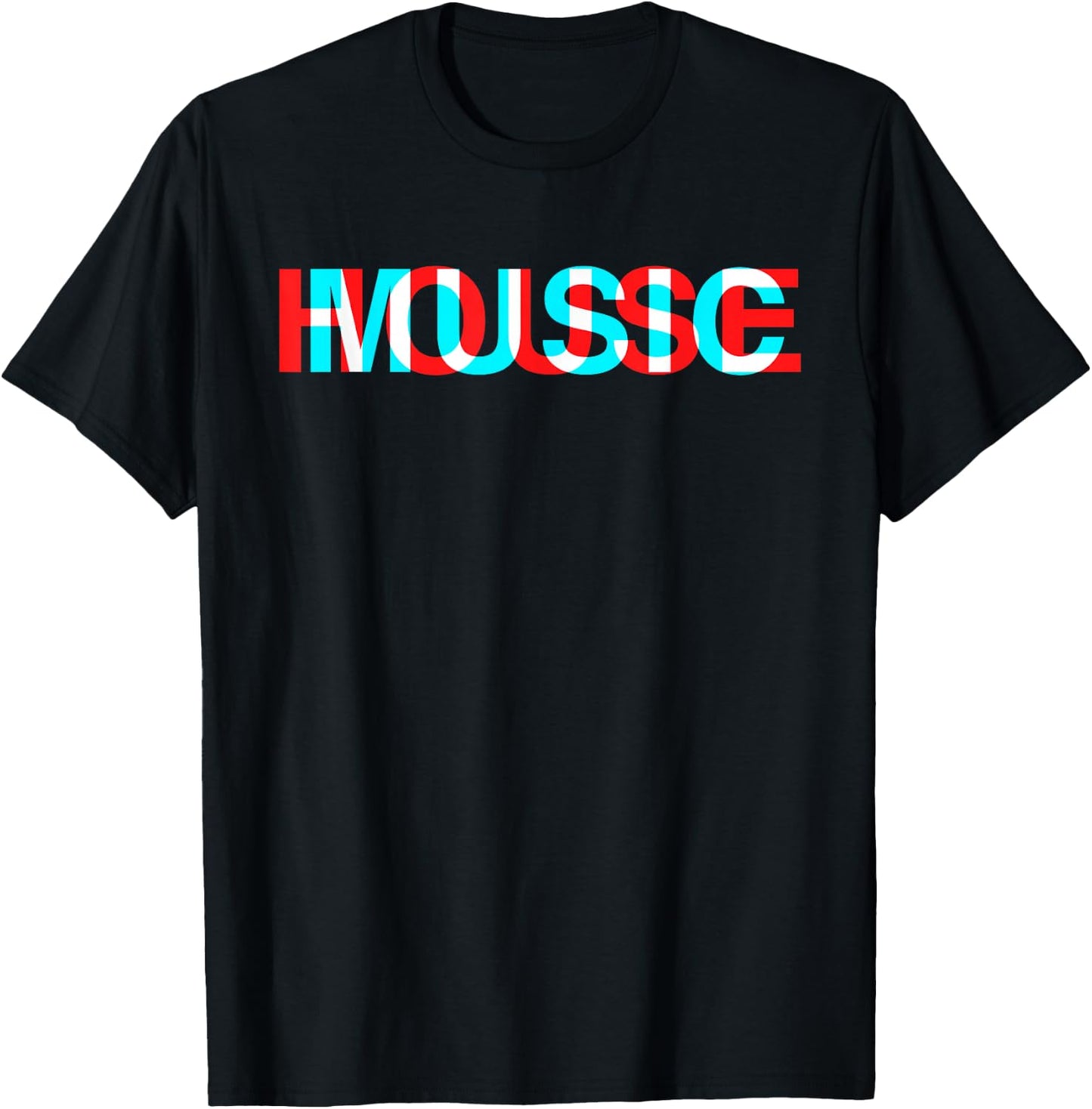House Music Glitch Optical Illusion - EDM Rave DJ T-Shirt - T-Shirt | Black