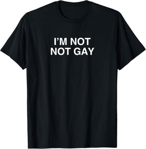 I'm Not Gay Lustiger Gay Pride Neuheit Meme LGBTQ Gag Witz T-Shirt - T-Shirt | Black