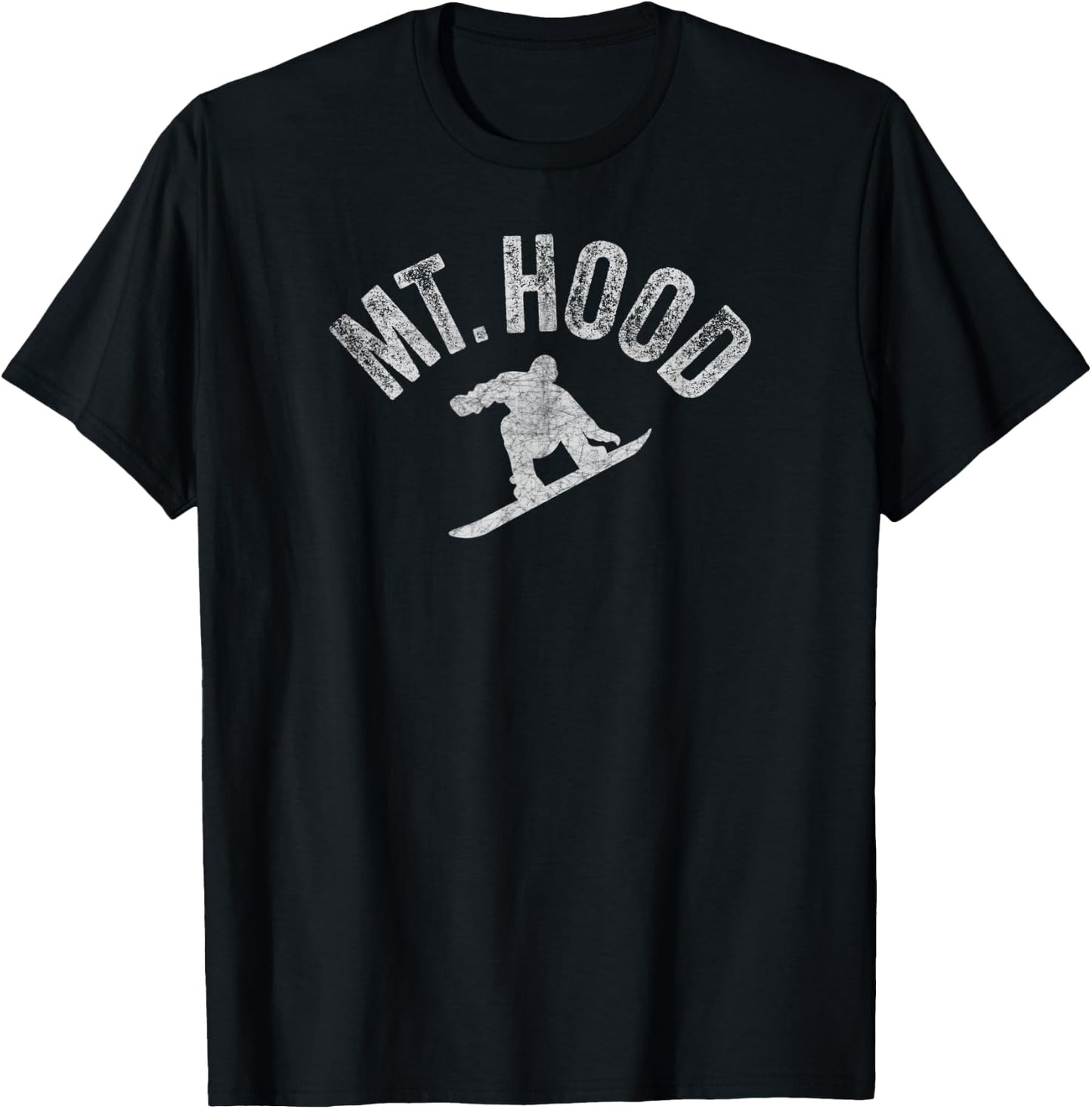 Mt Hood Oregon Snowboard Cool Snowboard Retro Winter Sports T-Shirt - T-Shirt | Black