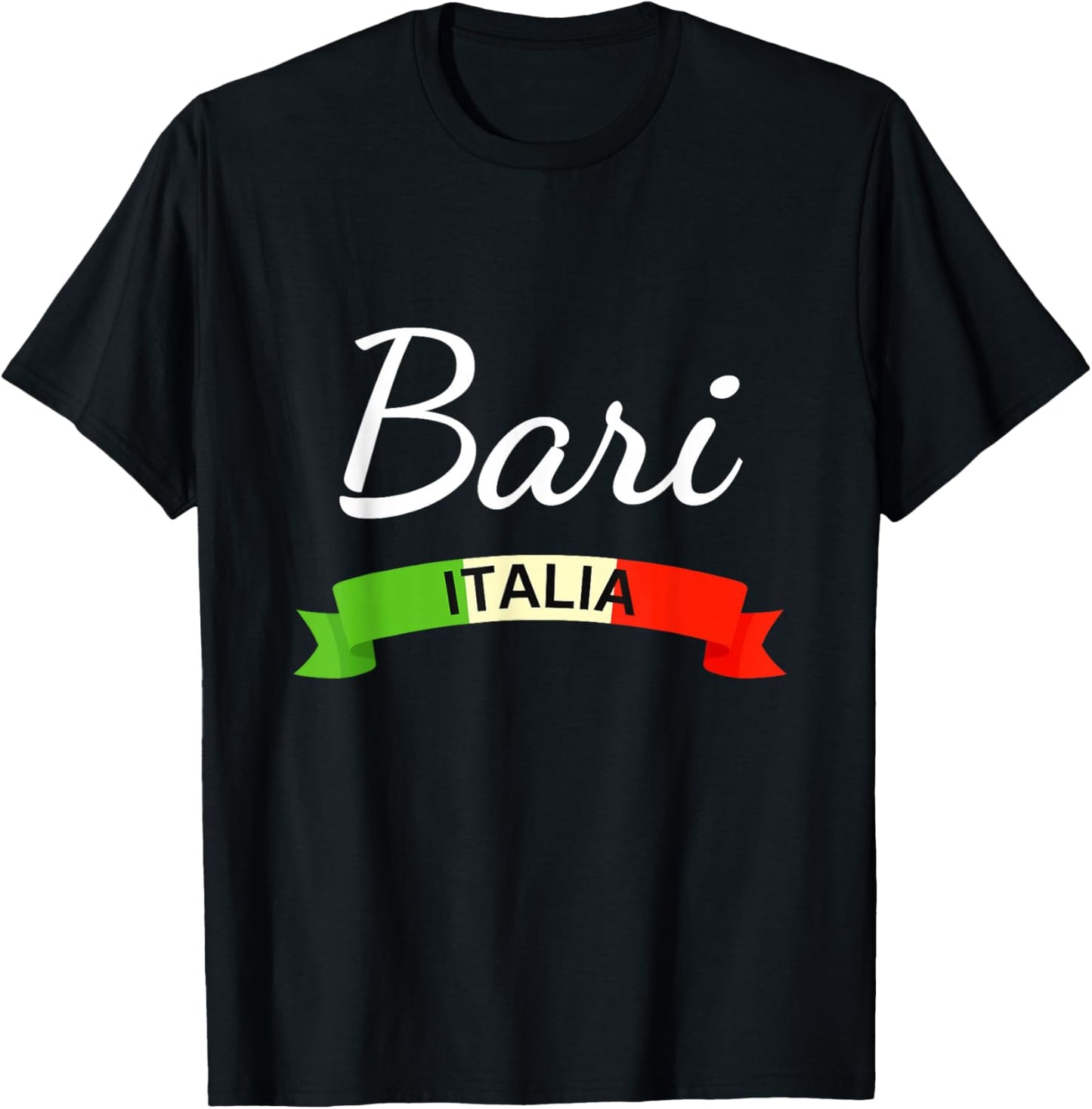 Bari Italy Flag Italia Souvenir Matching Italian T-Shirt - T-Shirt | Black