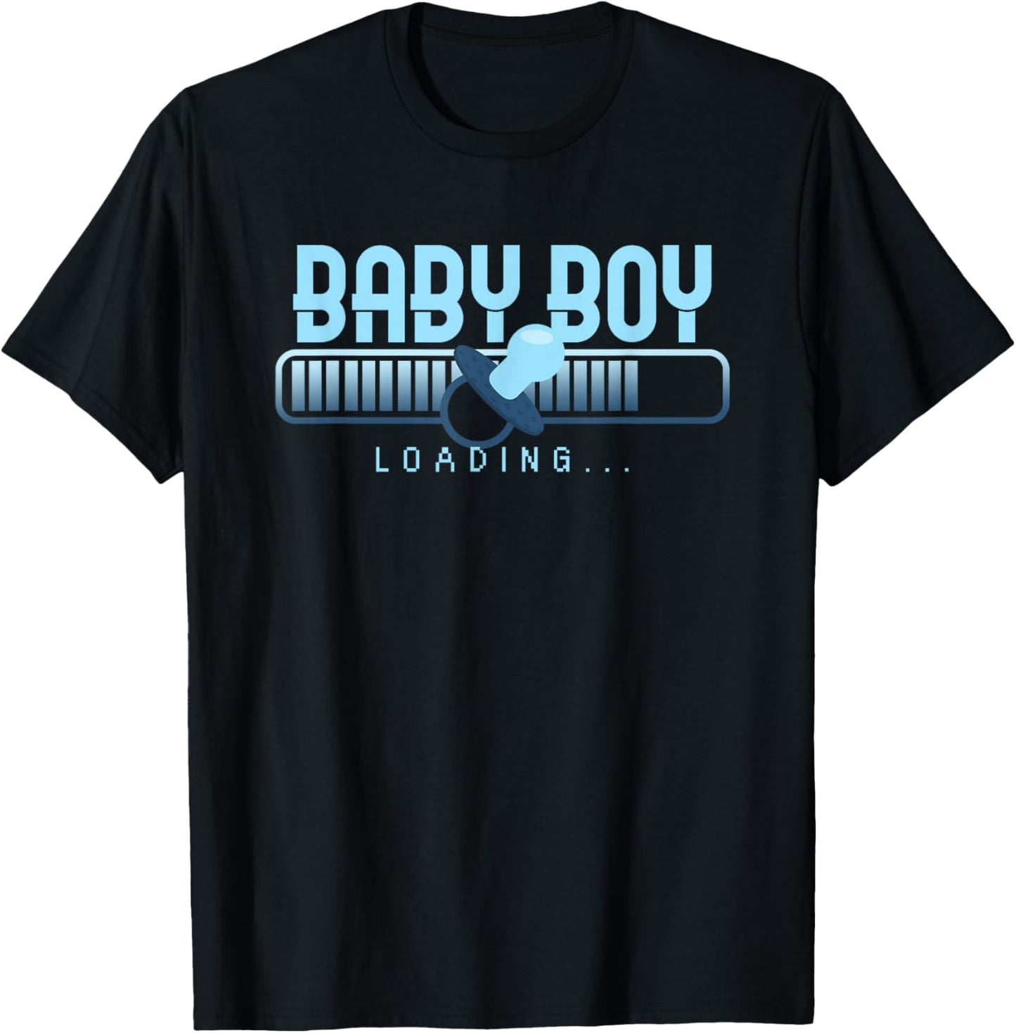 Baby Boy Loading Baby Shower Gender Reveal Pregnancy T-Shirt - T-Shirt | Black