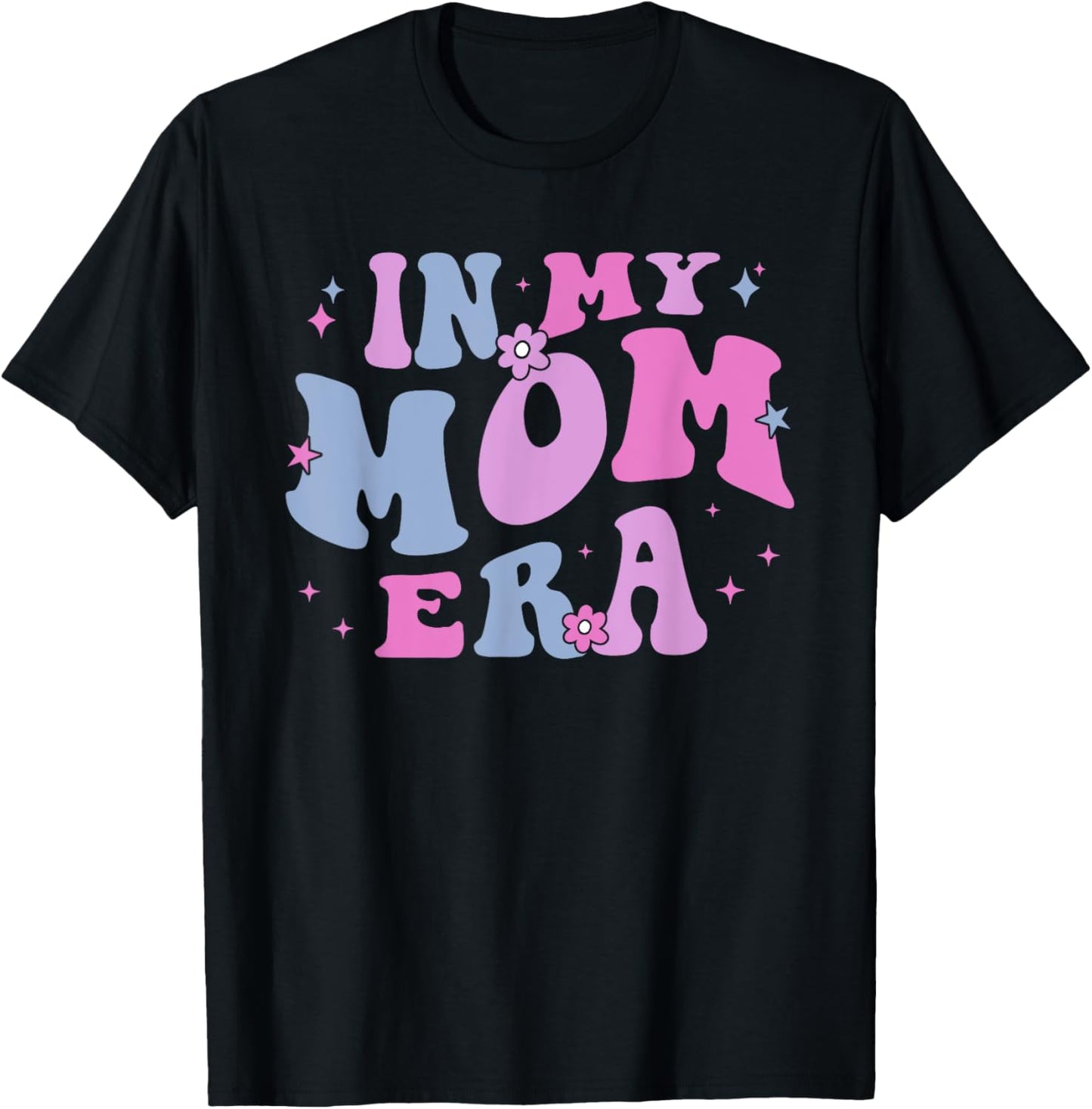 In My Mom Era Lover Groovy Retro Mom Mother's Day Birthday T-Shirt - T-Shirt | Black