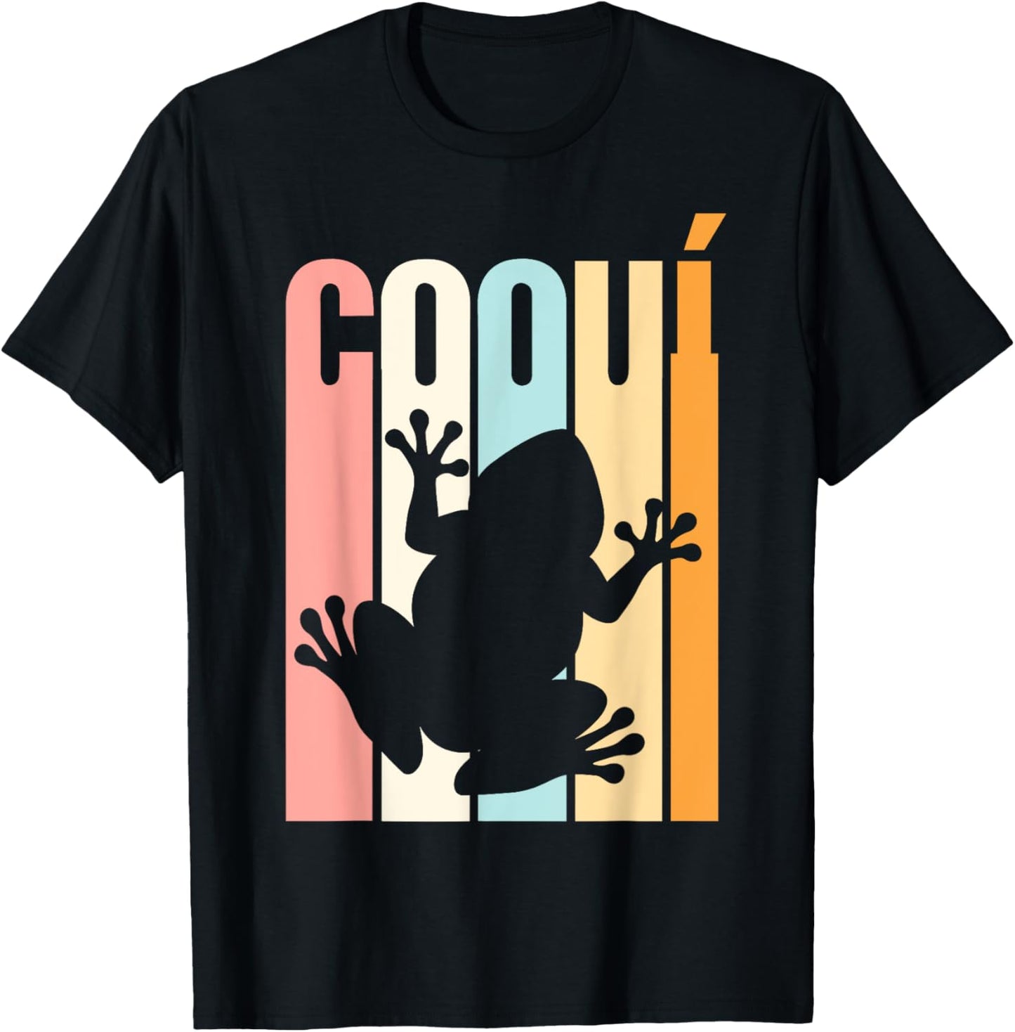 Coqui Vintage Puerto Rico Frog Vintage Boricua T-Shirt - T-Shirt | Black