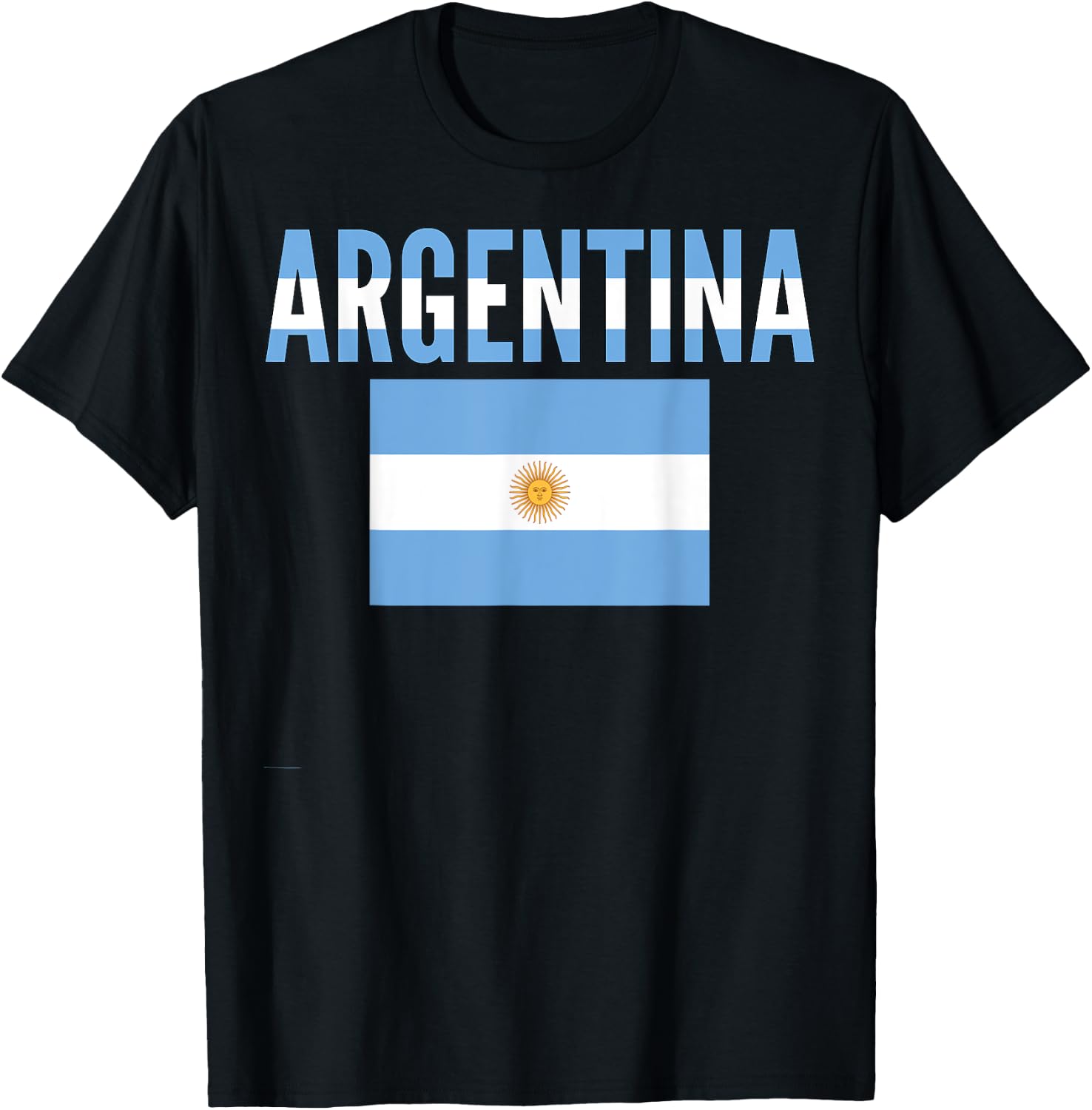 Argentinian - Argentina Country Flag T-Shirt - T-Shirt | Black