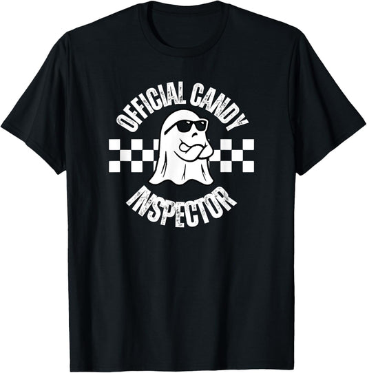 Official Candy Inspector, Funny Halloween Party Costume T-Shirt - T-Shirt | Black