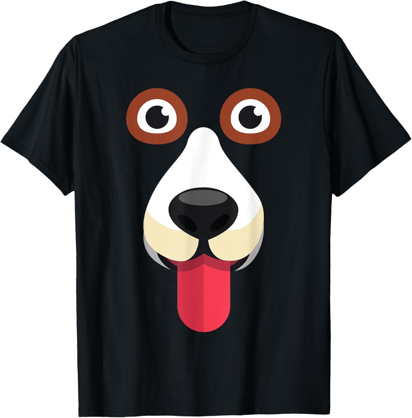 Funny Dog Face Costume T-Shirt - T-Shirt | Black