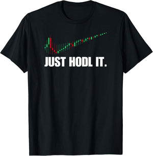 azDesigns Crypto Bitcoin BTC Blockchain Just HODL Bitcoin I Cool BTC Bitcoin T-Shirt - T-Shirt | Black