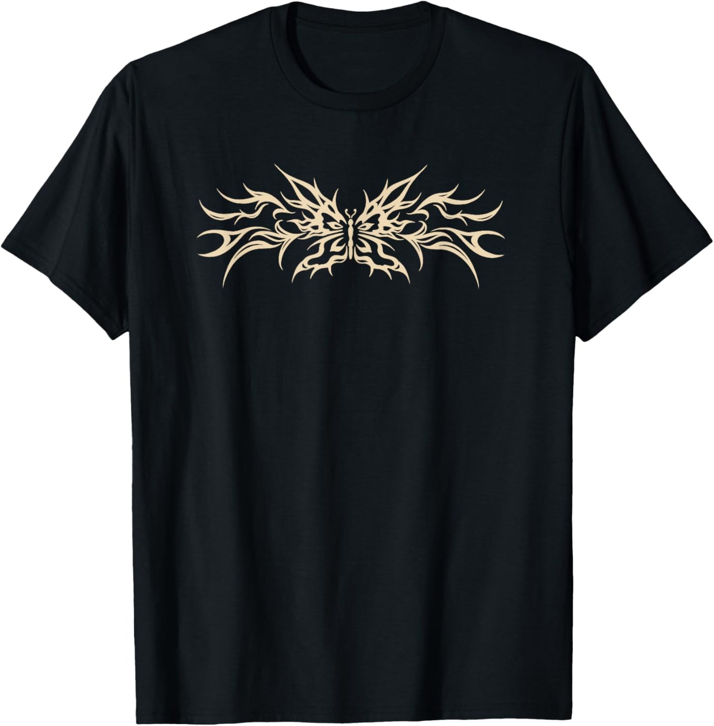 Gothic Fairy Grunge Fairycore Schmetterling Tattoo T-Shirt - T-Shirt | Black