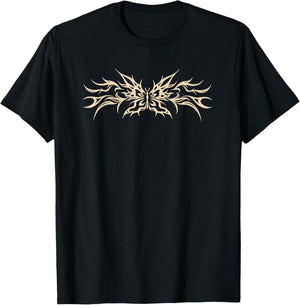 Gothic Fairy Grunge Fairycore Schmetterling Tattoo T-Shirt - T-Shirt | Black