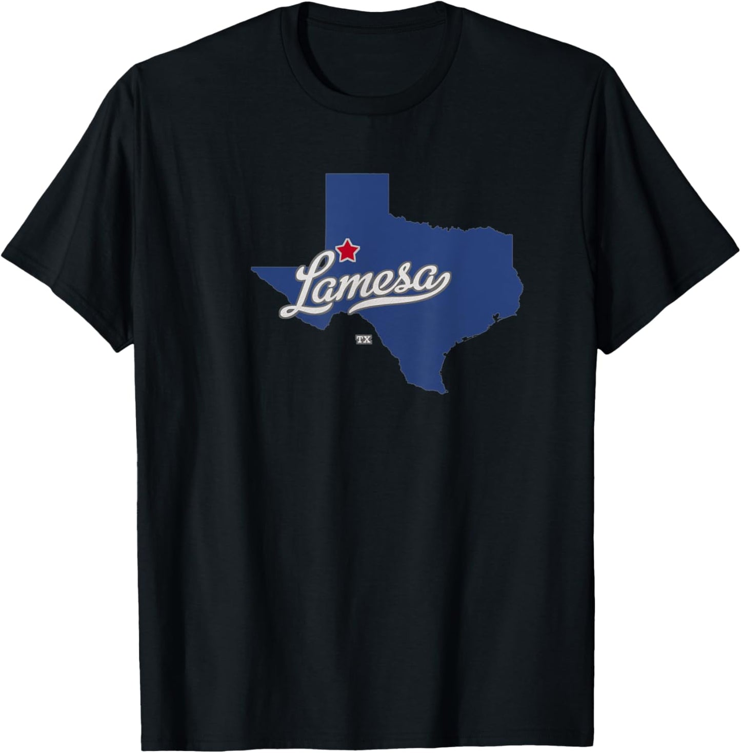 Lamesa Texas TX Map T-Shirt - T-Shirt | Black