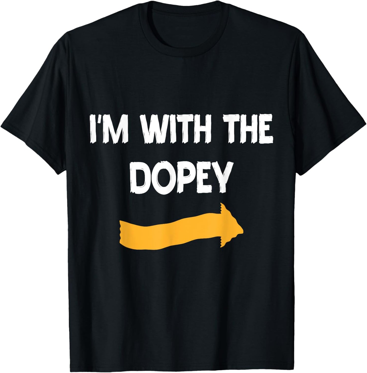 I'm With Dopey Halloween Costume Funny Couples Matching T-Shirt - T-Shirt | Black