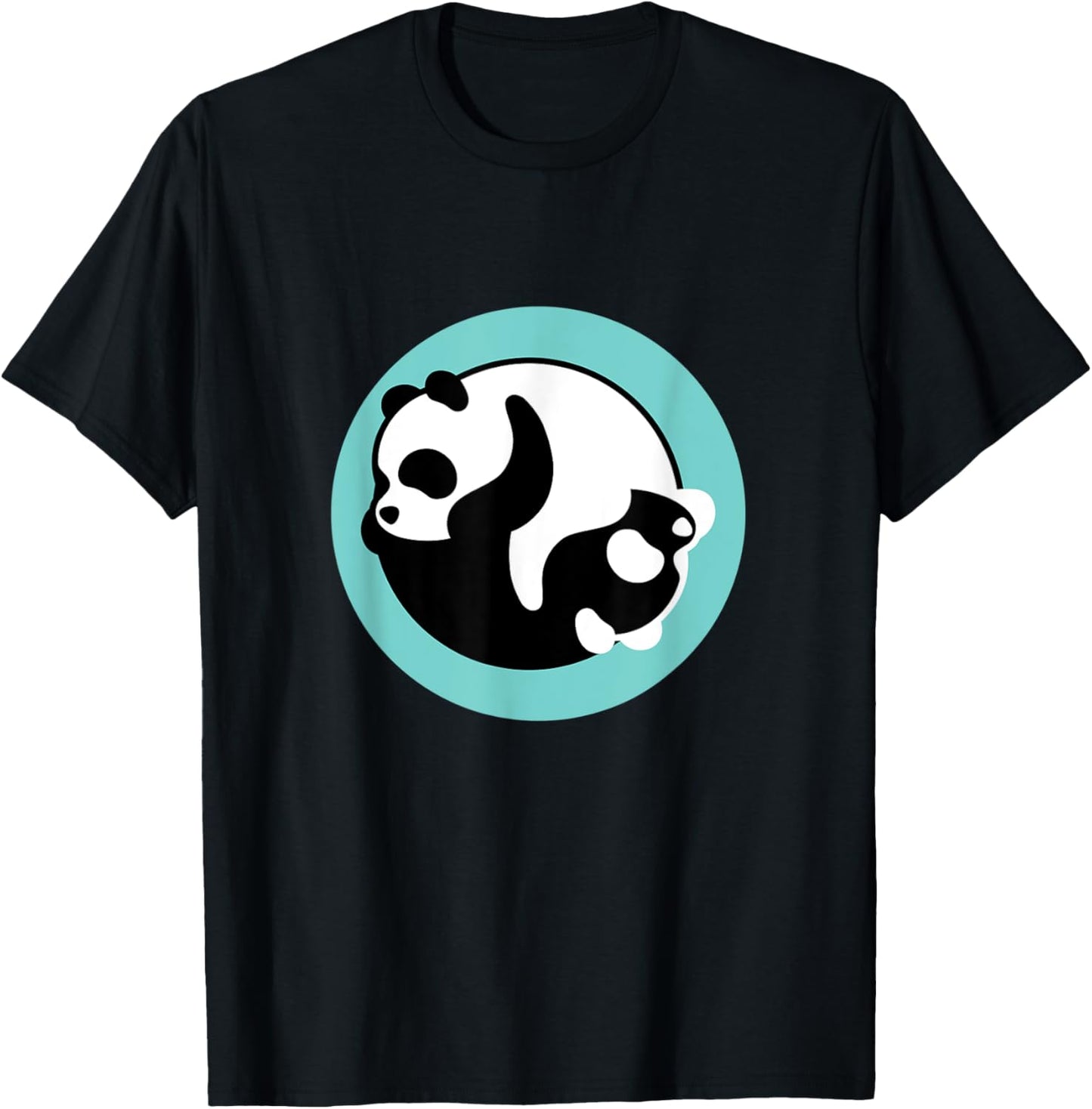 Yin And Yang Black White Art Panda Bear Cute Asian Gift T-Shirt - T-Shirt | Black