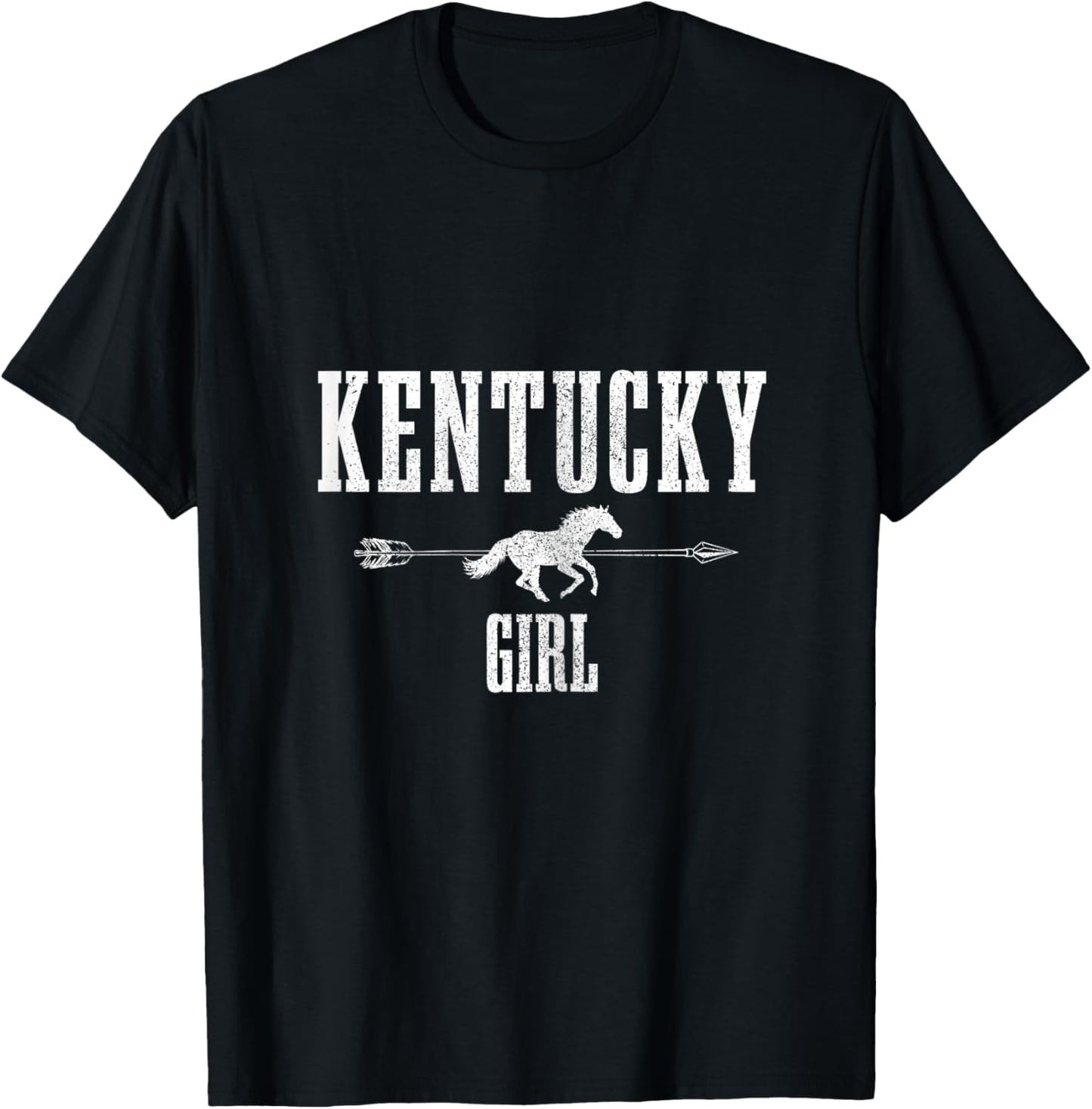 Kentucky Girl Riding Horse Lover KY Pride T-Shirt - T-Shirt | Black