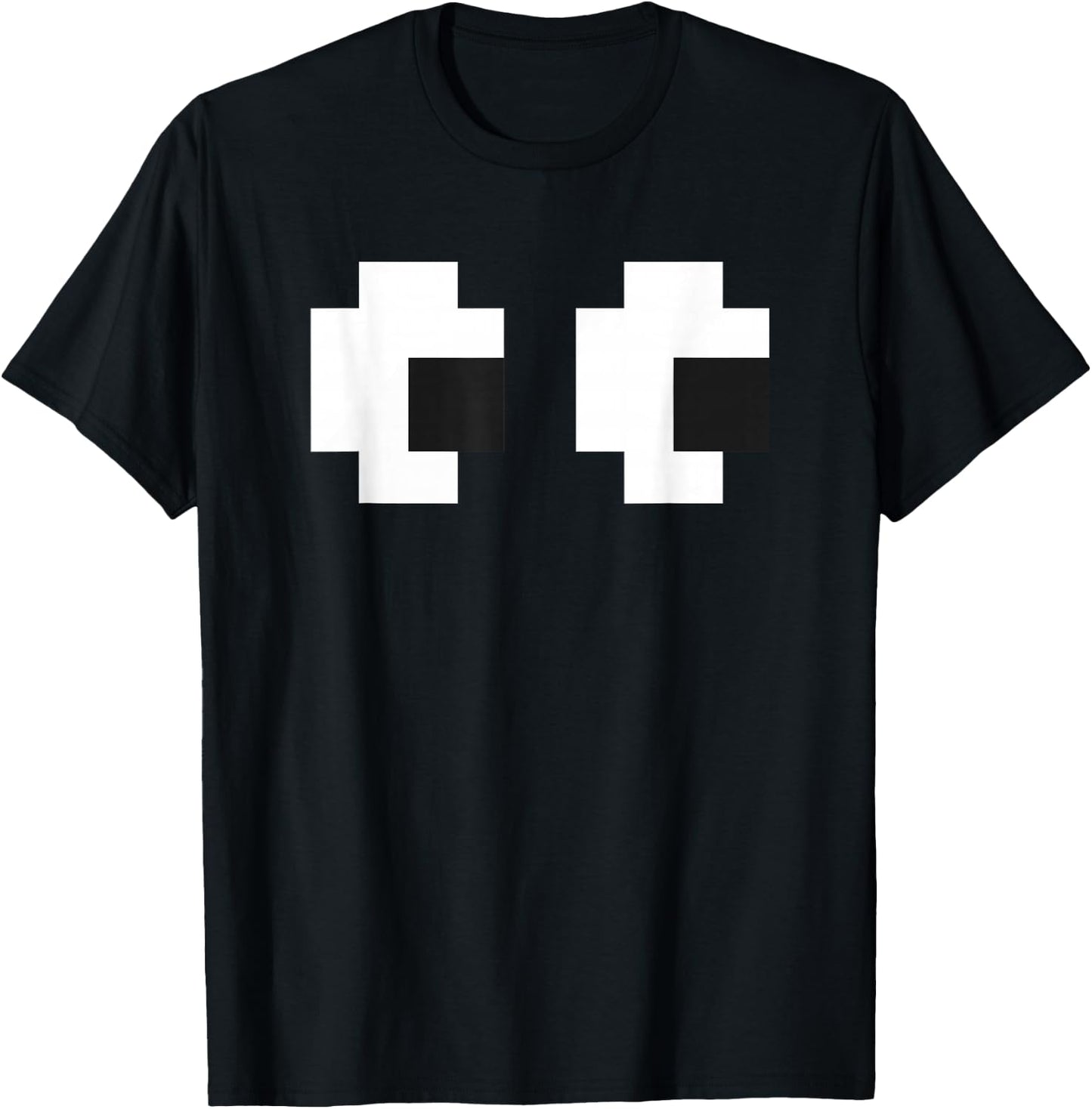 Retro Arcade Game Ghost Blue T-Shirt - T-Shirt | Black