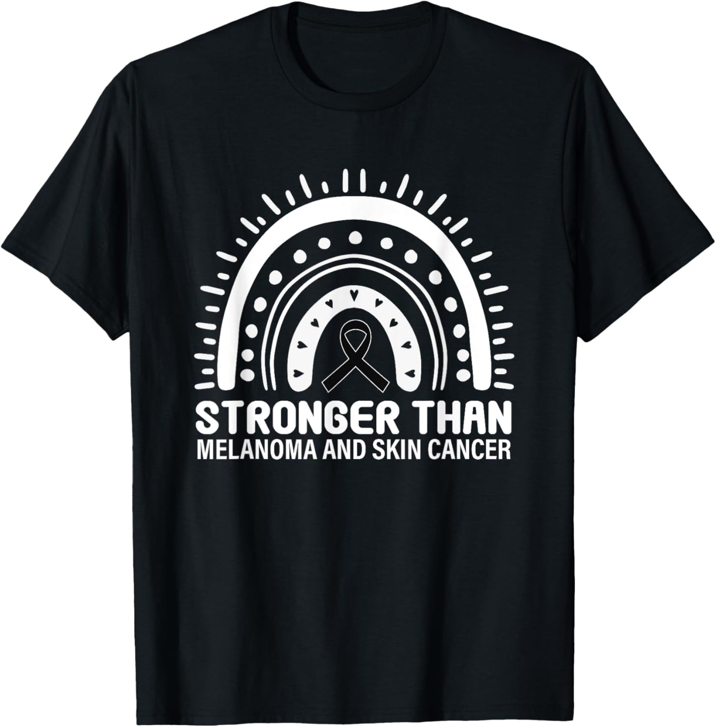 Stronger Than Melanoma Skin Cancer T-Shirt - T-Shirt | Black