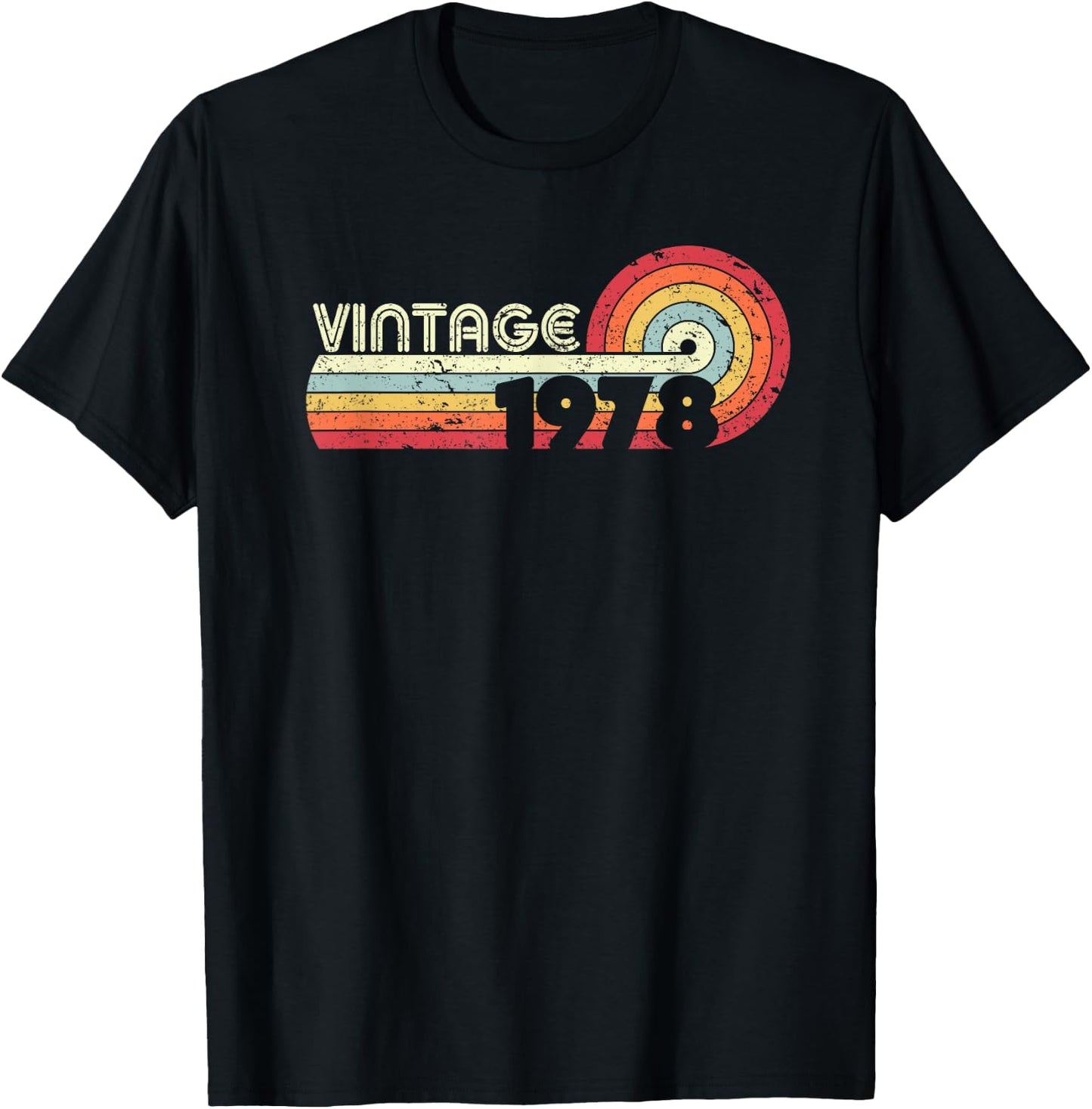 1978 Vintage Shirt, Birthday Gift . Retro Style T-Shirt - T-Shirt | Black