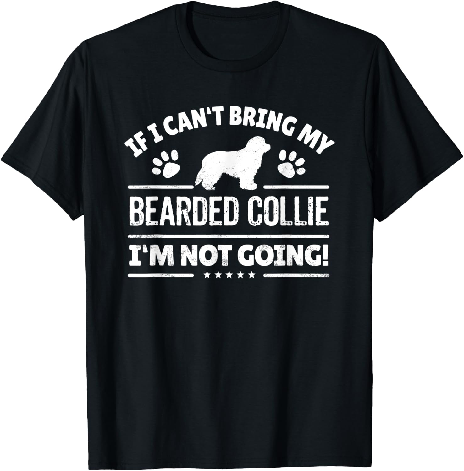 Bearded Collie T-Shirt - T-Shirt | Black