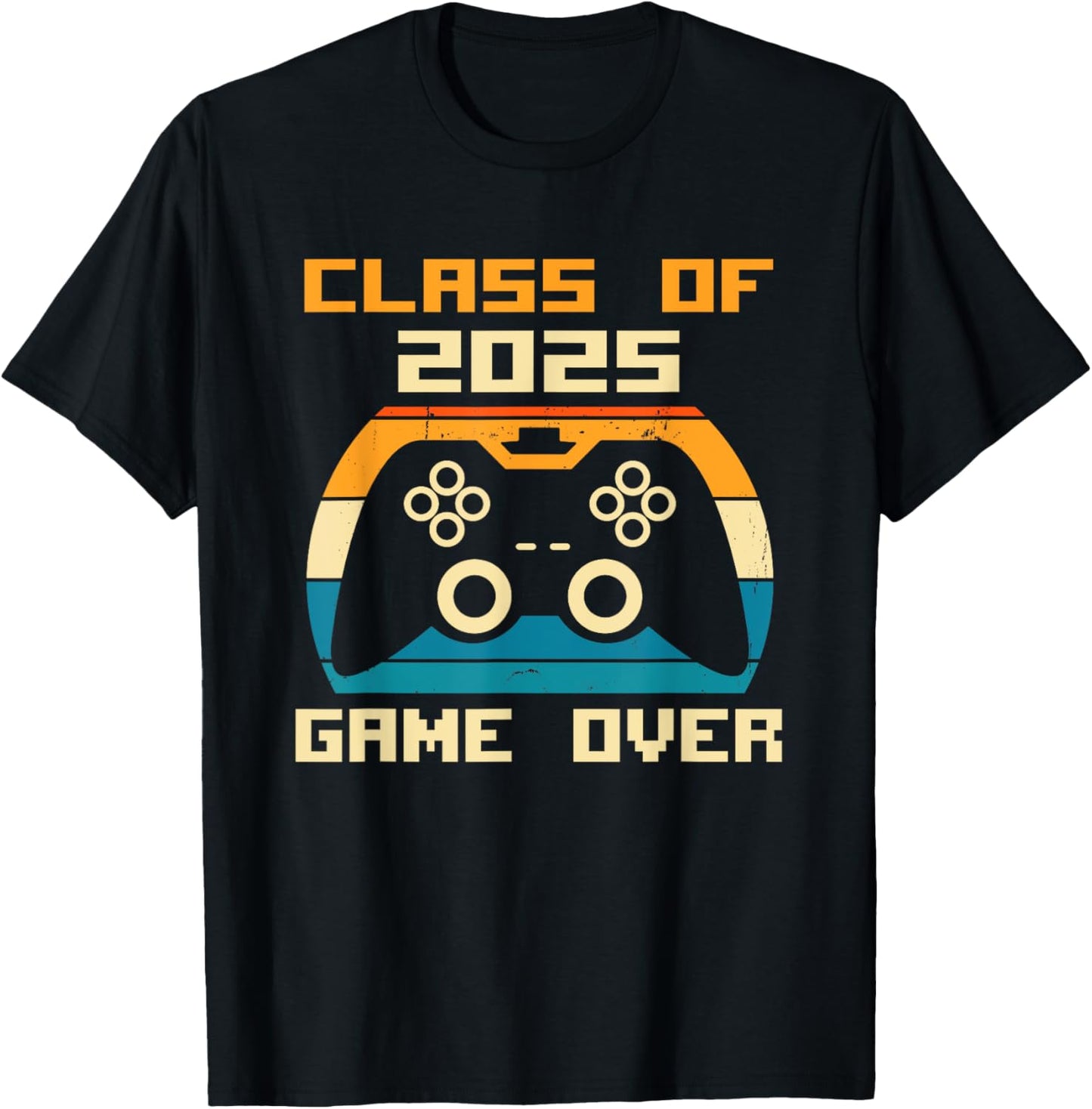 Senior Class of 2025 Gamer Seniors Gaming 2025 Graduation T-Shirt - T-Shirt | Black