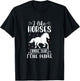 I Like Horses More Than I Like People Horse Lover Equestrian T-Shirt - T-Shirt | Black