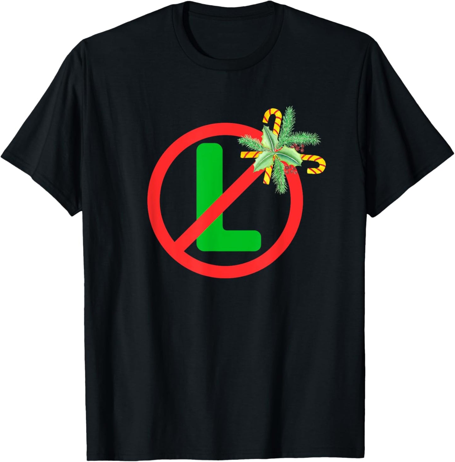Noel Sign No "L" Funny Pun Humorous Prohibition Christmas T-Shirt - T-Shirt | Black