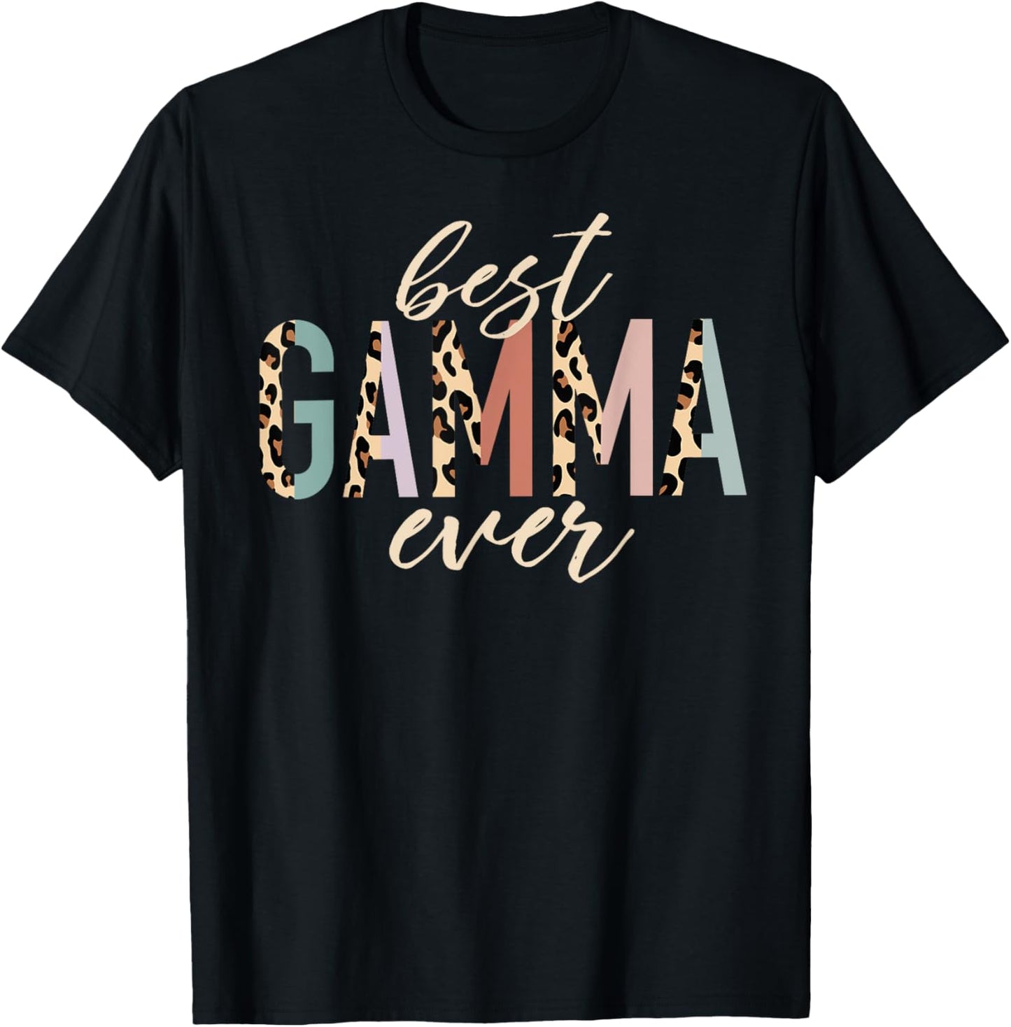 Best Gamma Ever Gifts Leopard Print Mother's Day T-Shirt - T-Shirt | Black