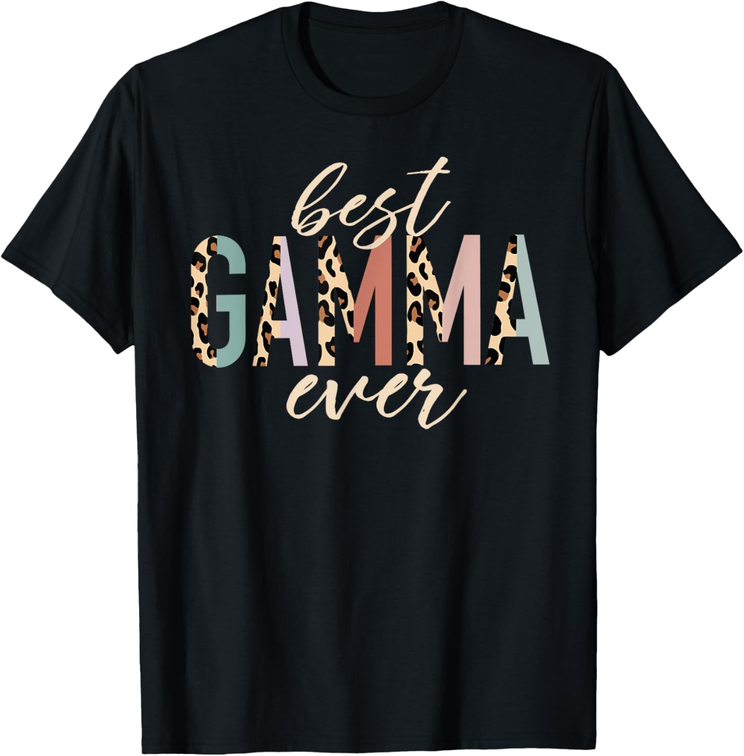 Best Gamma Ever Gifts Leopard Print Mother's Day T-Shirt - T-Shirt | Black
