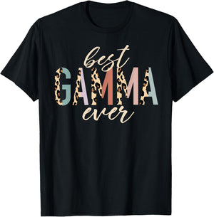 Best Gamma Ever Gifts Leopard Print Mother's Day T-Shirt - T-Shirt | Black