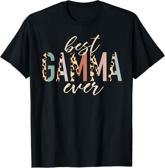 Best Gamma Ever Gifts Leopard Print Mother's Day T-Shirt - T-Shirt | Black