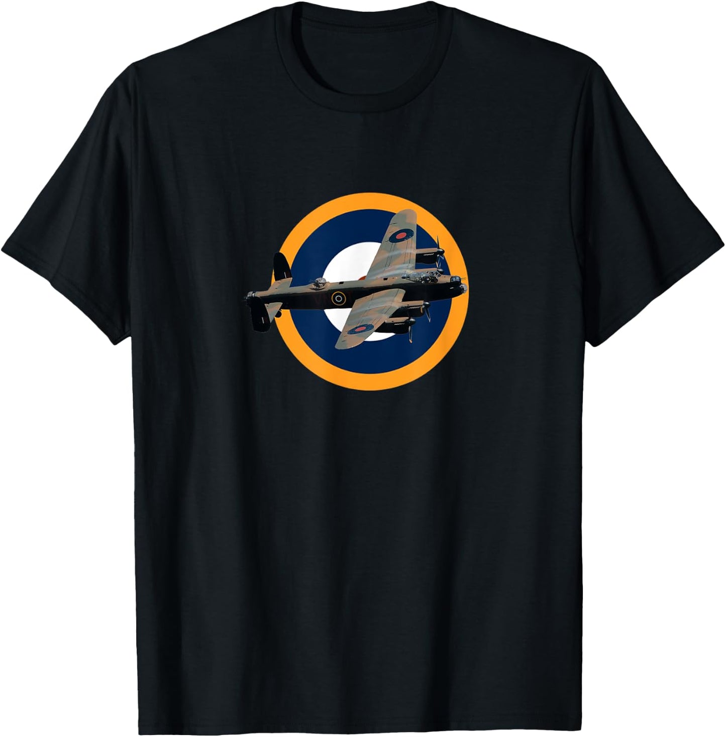 British RAF Avro Lancaster Bomber Aircraft T Shirt T-Shirt - T-Shirt | Black