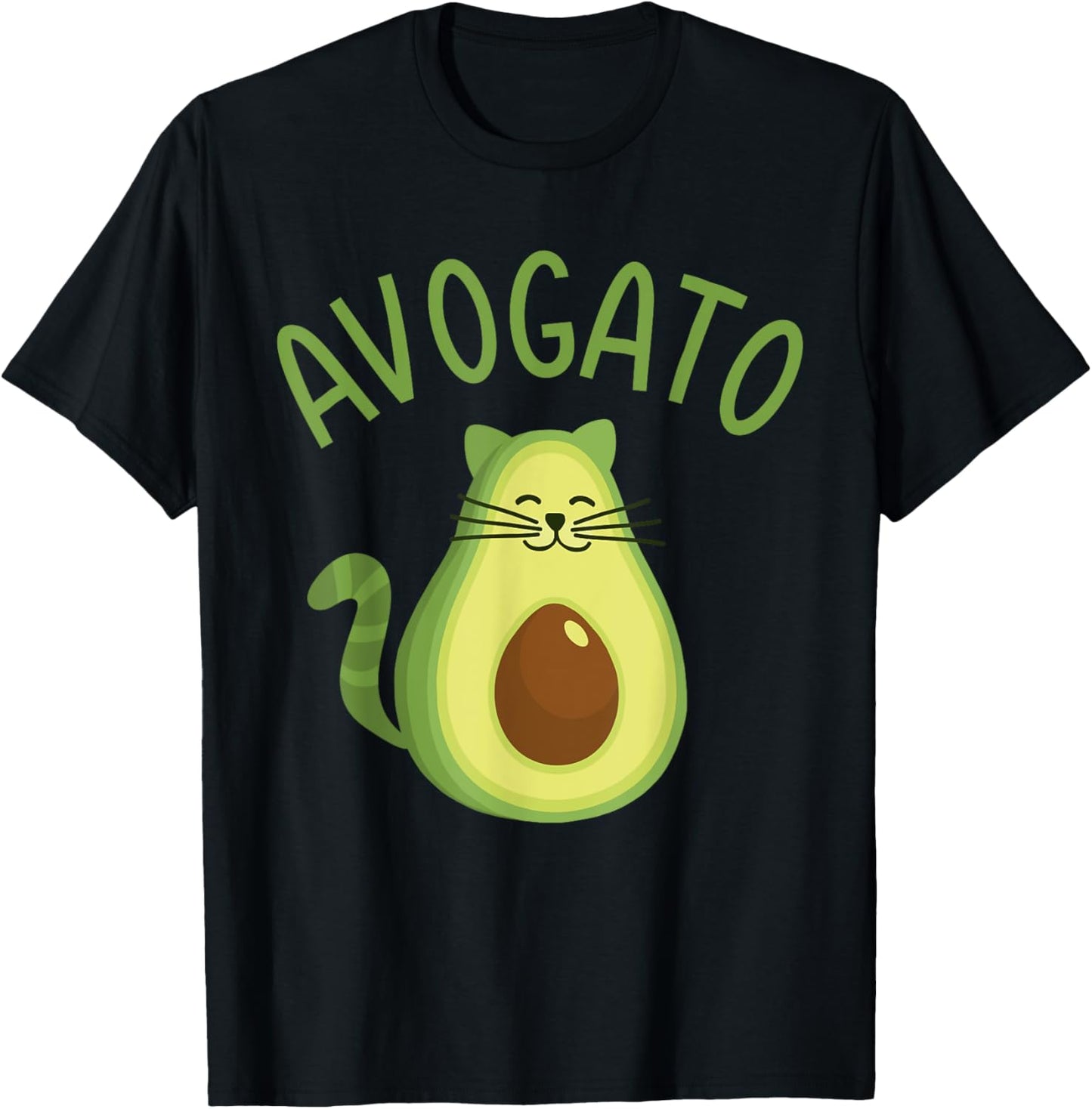 Funny avogato cat for avocado lover and Cinco de Mayo T-Shirt - T-Shirt | Black