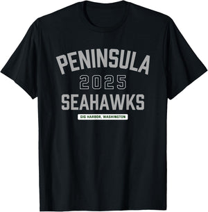 Peninsula Seahawks Gig Harbor, Washington 2025 T-Shirt - T-Shirt | Black